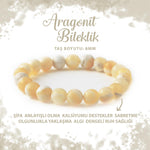 SERTİFİKALI Aragonit 8mm Doğal Taş Bileklik