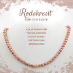 SERTİFİKALI Rodokrosit 6 mm Dizi Doğal Taş Kolye
