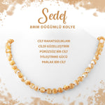 SERTİFİKALI Sedef 8 mm Düğümlü Doğal Taş Kolye