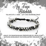 SERTİFİKALI Ay Taşı 3-4mm Çift Sıra Doğal Taş Bileklik