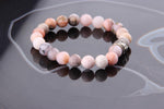 SERTİFİKALI Pembe Opal  Orjinal ( Taşlar) Doğaltaş Bileklik 8 mm - B878