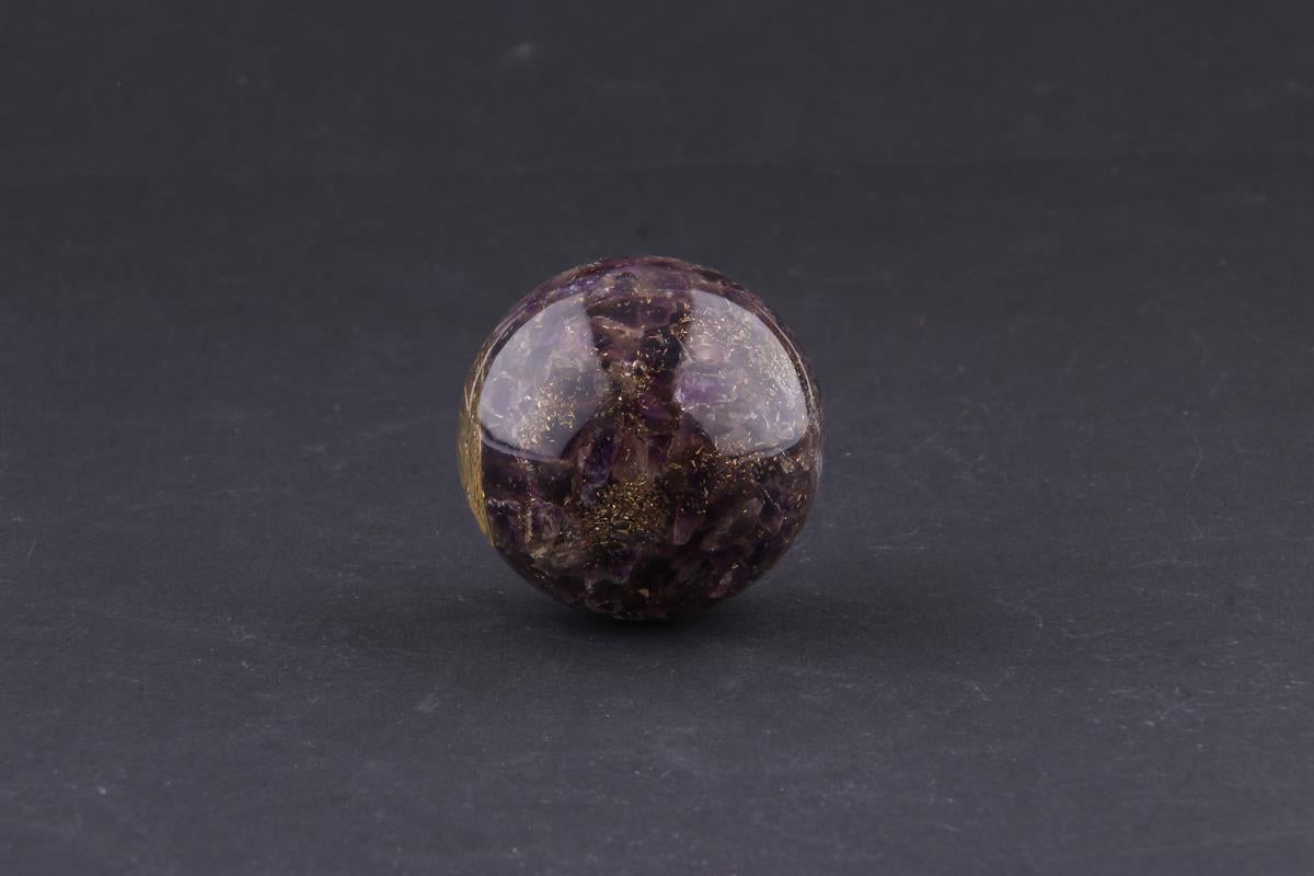 SERTİFİKALI Ametist  Orjinal ( Taşlar) Doğaltaş Küre 5 cm, D007