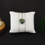 SERTİFİKALI Yeşim  Orjinal ( Taşlar) Doğaltaş Kalpli Kolye Ucu M439