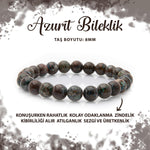 SERTİFİKALI Azurit 8mm Doğal Taş Bileklik