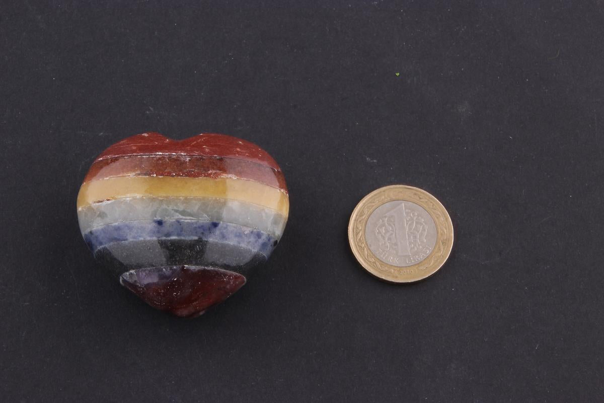 SERTİFİKALI  Orjinal ( Taşlar) Doğaltaş Çakra 5,5 x 4,5 cm D015