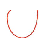 SERTİFİKALI Kırmızı Akik  Orjinal ( Taşlar) Doğaltaş Kolye 40cm - 4mm
