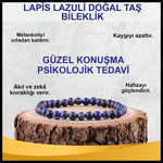SERTİFİKALI Lapis Lazuli  Orjinal ( Taşlar) Doğaltaş Bileklik 6 mm - B834