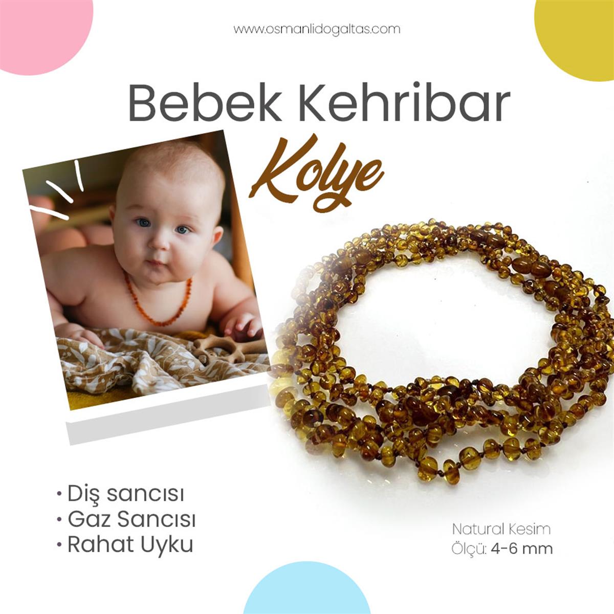 SERTİFİKALI Bebek Kehribar Kolye M455