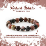 SERTİFİKALI Rodonit 10mm Doğal Taş Bileklik