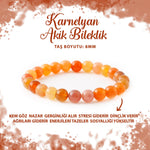 SERTİFİKALI Karnelyan Akik 8mm Doğal Taş Bileklik