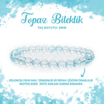 SERTİFİKALI Topaz 8mm Doğal Taş Bileklik