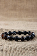 SERTİFİKALI SİYAH GÖZ AKİK BİLEKLİK 8 MM