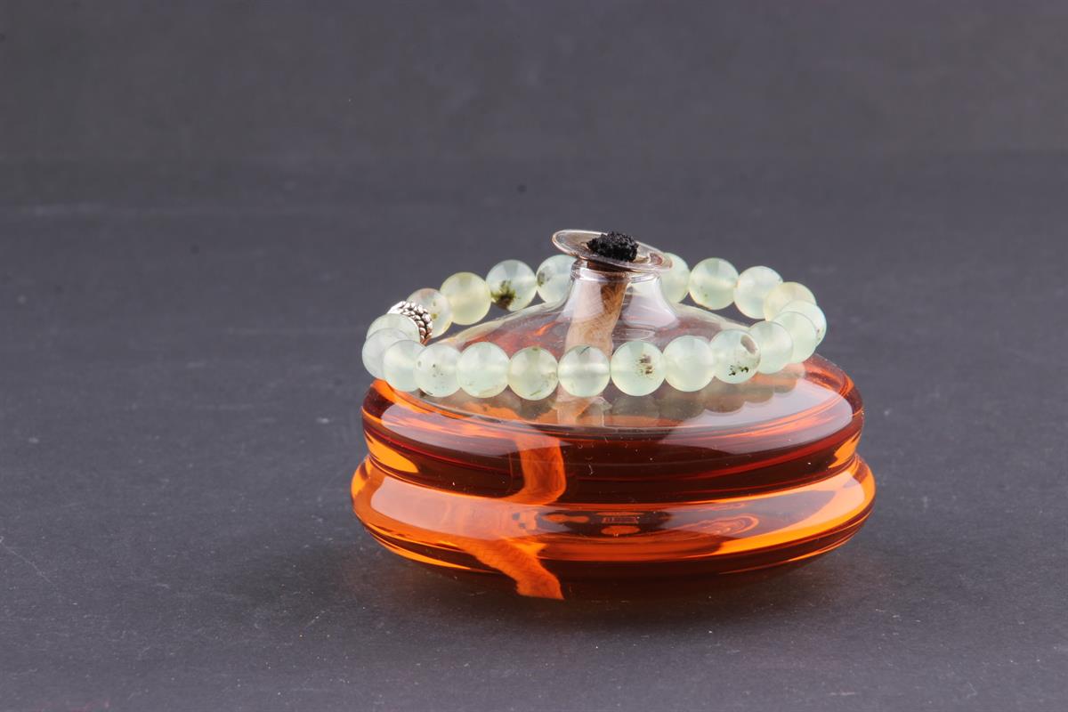 SERTİFİKALI Prehneit  Orjinal ( Taşlar) Doğaltaş Bileklik 8 mm - B877