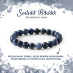 SERTİFİKALI Sodalit 10mm Doğal Taş Bileklik