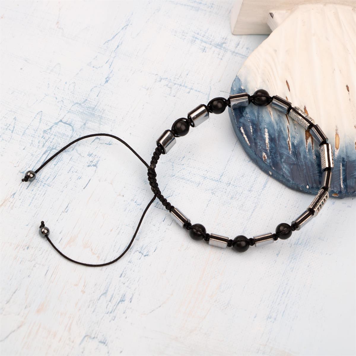 SERTİFİKALI Radyasyon Bilekliği Şungit Hematit Doğal Taşlı %100 El İşçiliği