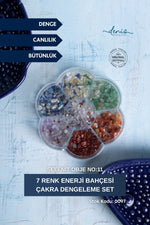 7 Renk Enerji Bahçesi Çakra Dengeleme Seti / Selenit obje no:11 S.K:0097