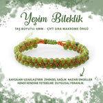 SERTİFİKALI Yeşim 4mm Çift Sıra Doğal Taş Bileklik