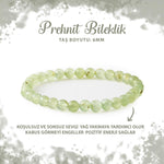 SERTİFİKALI Prehnit 6mm Doğal Taş Bileklik