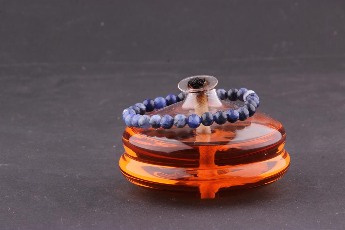 SERTİFİKALI Sodalit  Orjinal ( Taşlar) Doğaltaş Bileklik 6 mm - B849