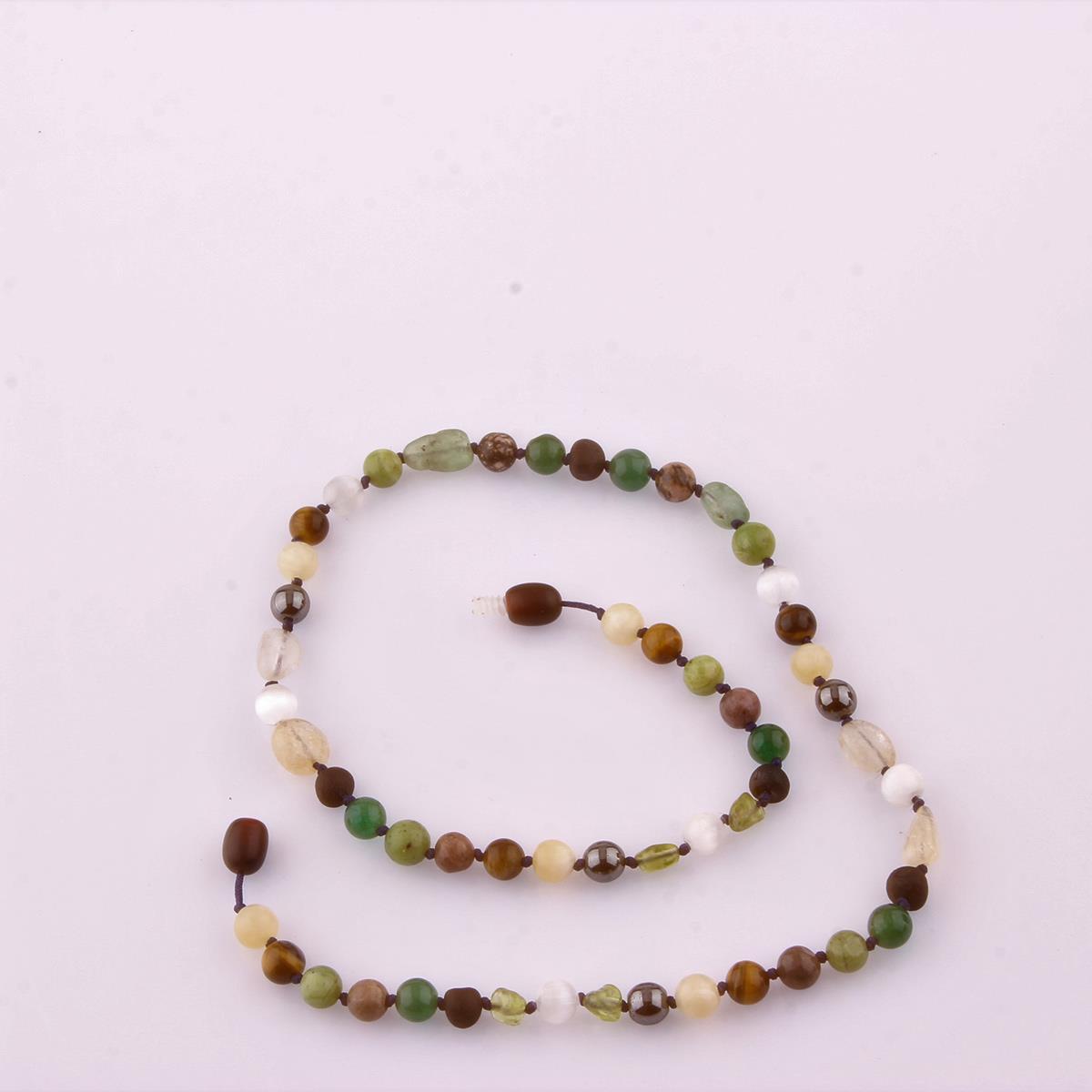 SERTİFİKALI  Orjinal ( Taşlar) Doğaltaş Anne Kolye 6 mm - M407