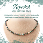 SERTİFİKALI Krizokol 6 mm Düğümlü Doğal Taş Kolye