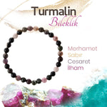 SERTİFİKALI Turmalin  Orjinal ( Taşlar) Doğaltaş Bileklik 8 mm, B1012