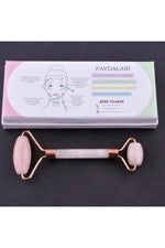SERTİFİKALI Pembe Kuvars Doğal Taşı roller Masaj Aleti - 15 X 6 Cm Ma038