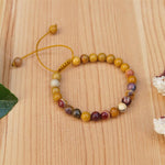 SERTİFİKALI Renkli Jasper  Orjinal ( Taşlar) Doğaltaş Bileklik   - 4mm