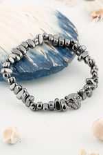 SERTİFİKALI Kuvvet Doğal Taş Bileklik Hematit Zirkon Aparat B004