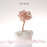 SERTİFİKALI Pembe Kuvars, Kristal Kuvars  Orjinal ( Taşlar) Doğaltaş Ağaç 12x5 cm, D024