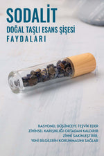 Sertifikalı Sodalit Doğal Taşlı Esans Şişesi 10cc ( Kendi Kokunu Doldur ve Kullan)