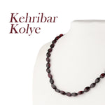SERTİFİKALI Kehribar  Orjinal ( Taşlar) Doğaltaş Kolye 6 mm, M427