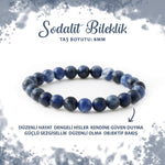 SERTİFİKALI Sodalit 8mm Doğal Taş Bileklik