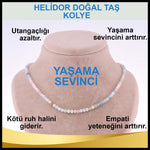 SERTİFİKALI Helidor  Orjinal ( Taşlar) Doğaltaş Kolye 3 mm - M404