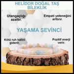 SERTİFİKALI Helidor  Orjinal ( Taşlar) Doğaltaş Bileklik 6 mm - B821