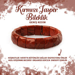 SERTİFİKALI Dragon Jasper Doğal Taş Balık Sırtı Geniş Kesim Bileklik