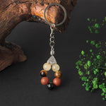 SERTİFİKALI Sitrin, Hakiki Yemen Akiği, Kaplan Gözü, Göz Akik Doğaltaş Anahtarlık DO19