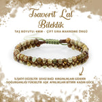 SERTİFİKALI Tsavorit Lal 4mm Çift Sıra Doğal Taş Bileklik