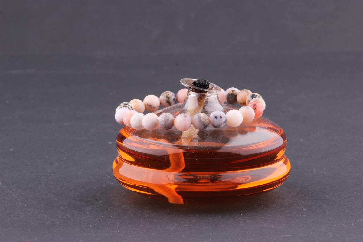 SERTİFİKALI Pembe Opal  Orjinal ( Taşlar) Doğaltaş Bileklik 8 mm - B878