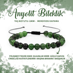 SERTİFİKALI Anyolit 6mm Merdiven Kapama Doğal Taş Bileklik