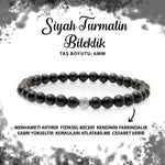 SERTİFİKALI Siyah Turmalin 6mm Doğal Taş Bileklik