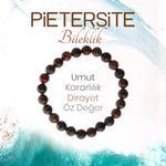SERTİFİKALI Pietersite  Orjinal ( Taşlar) Doğaltaş Bileklik 8 mm, B997