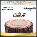 SERTİFİKALI Güneş Taşı  Orjinal ( Taşlar) Doğaltaş Bileklik 3 mm - B812
