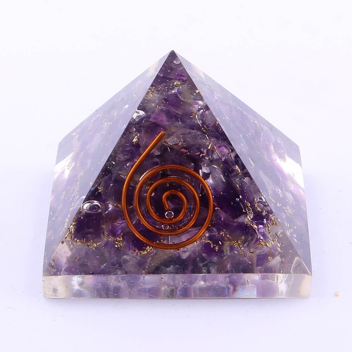 SERTİFİKALI Ametist Taşı  Orjinal ( Taşlar) Doğaltaş Piramit-3,5 x 4,5 cm 48 gr