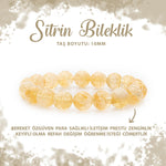 SERTİFİKALI Sitrin 10mm Doğal Taş Bileklik