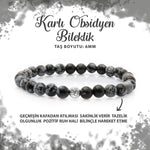 SERTİFİKALI Karlı Obsidyen 6mm Doğal Taş Bileklik