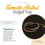 SERTİFİKALI Turmalin  Orjinal ( Taşlar) Doğaltaş Halhal 3-4 mm, B953
