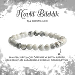 SERTİFİKALI Havlit 6mm Doğal Taş Bileklik
