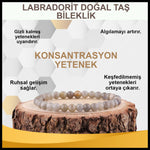 SERTİFİKALI Labradorit  Orjinal ( Taşlar) Doğaltaş Bileklik 6 mm - B832