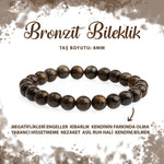 SERTİFİKALI Bronzit 8mm Doğal Taş Bileklik
